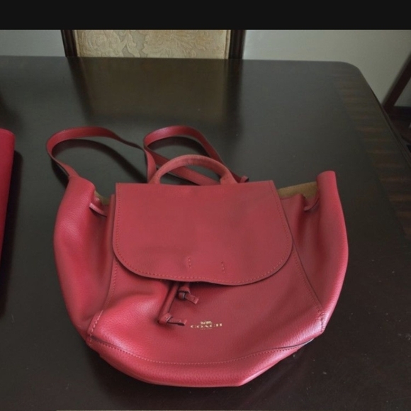 Coach Red Leather Backpack - Picture 11 of 13